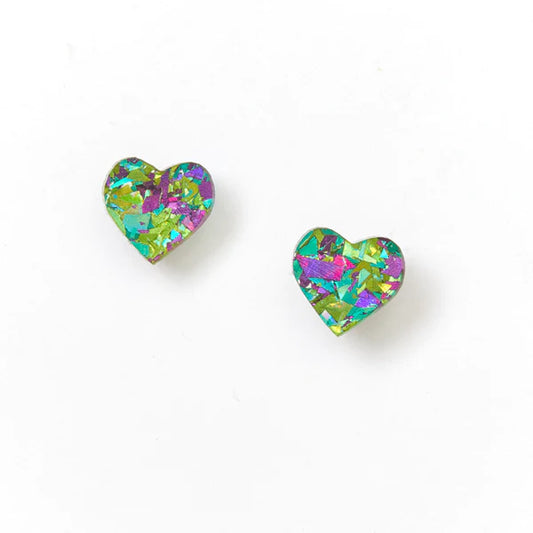 Martha Jean Heart Stud Earrings - the tartan fox