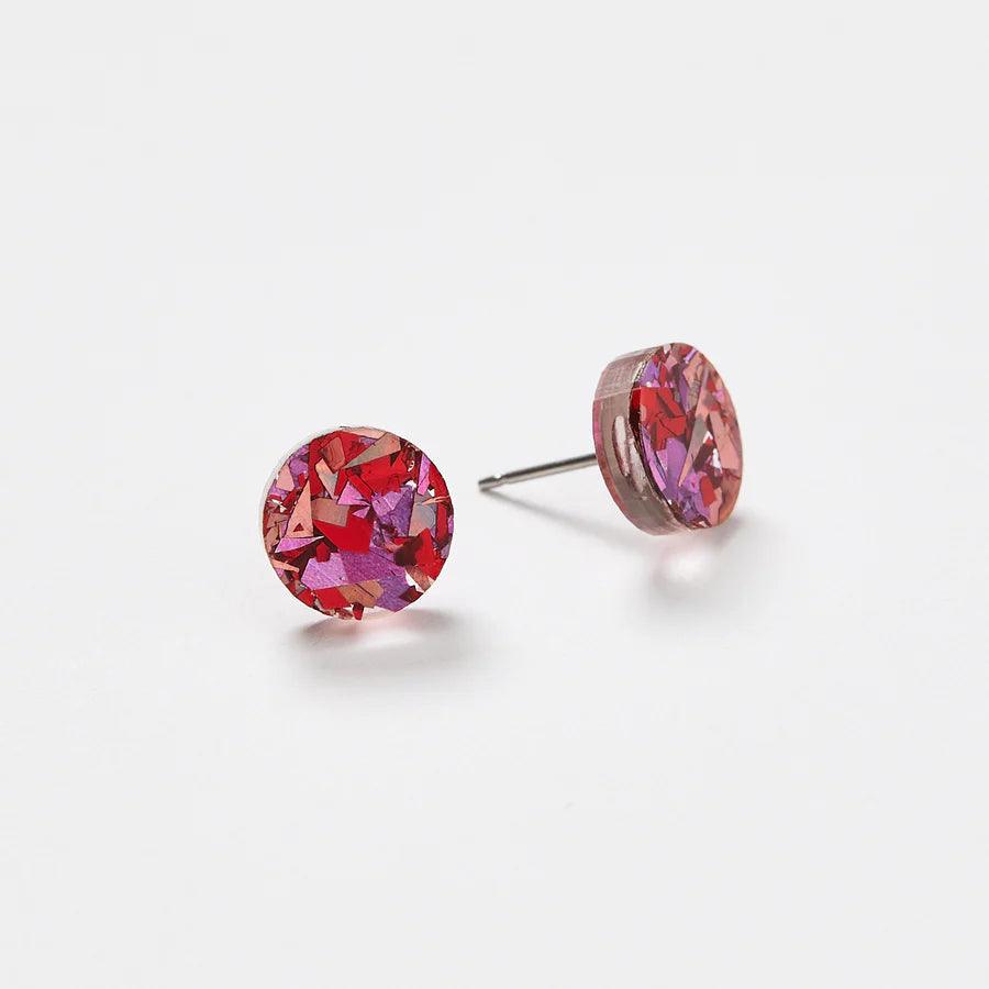 Martha Jean Mini Circle Stud Earrings - the tartan fox