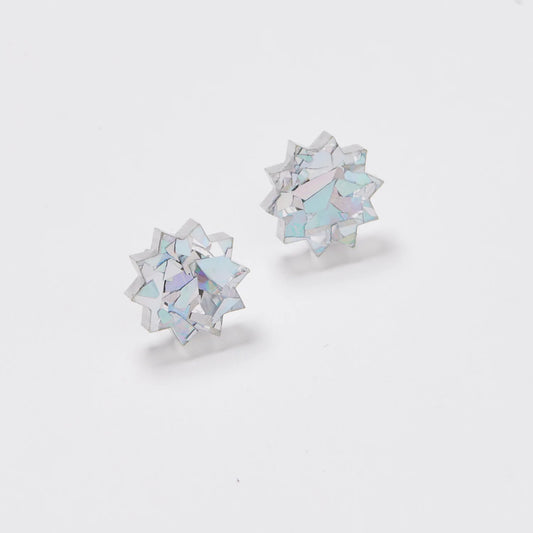 Martha Jean Star Stud Earrings in Silver - the tartan fox