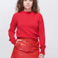 McIntyre Polly Cropped Merino Sweater in Red - the tartan fox