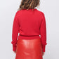 McIntyre Polly Cropped Merino Sweater in Red - the tartan fox