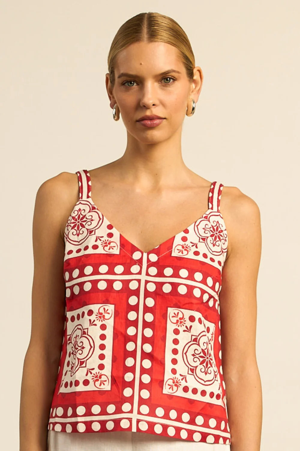 Zoe Kratzmann Memo Top in Poppy Scarf