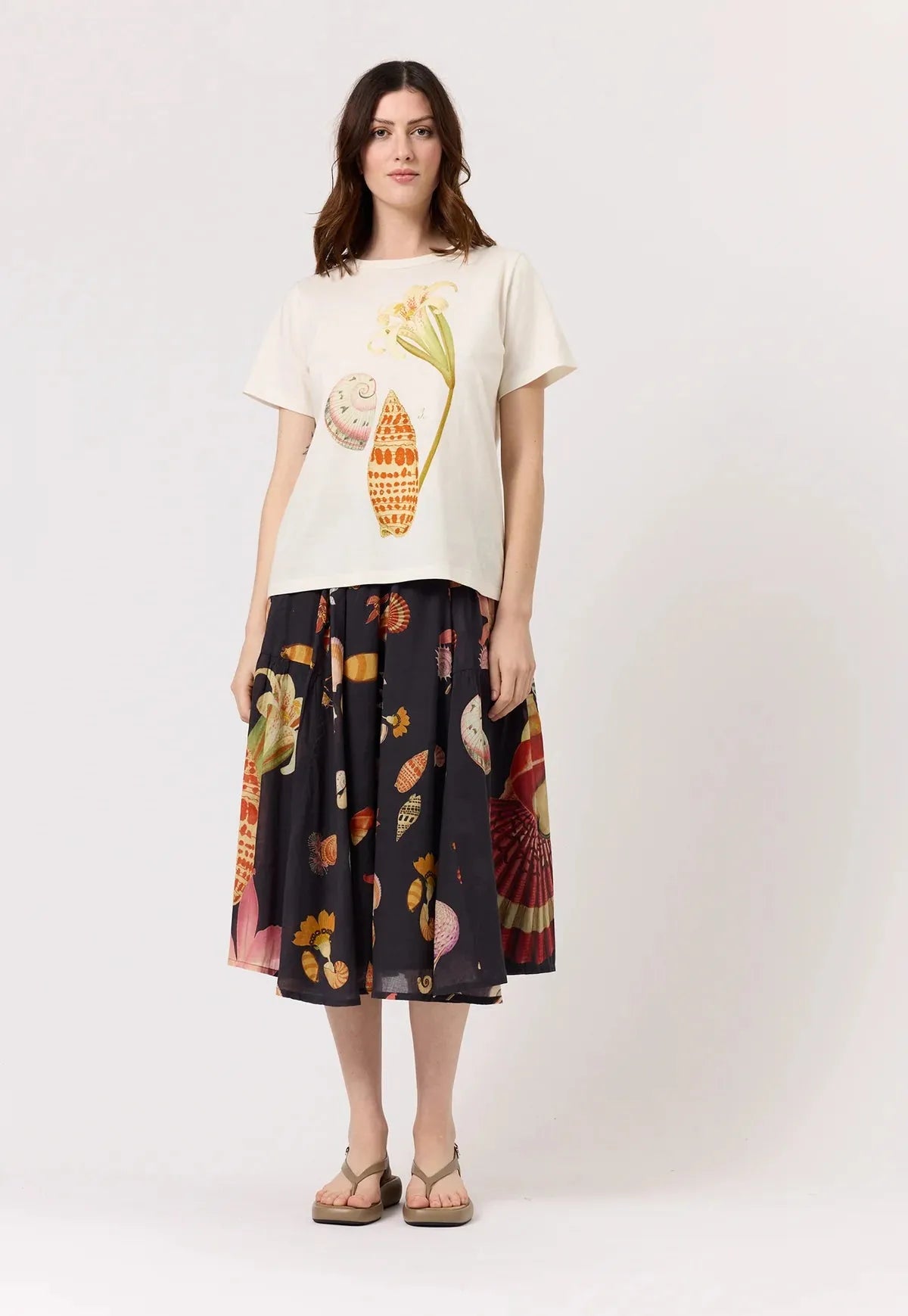 Nancybird Apollo Tee in Cream Shell - the tartan fox