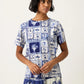 Nancybird Apollo Tee in Lyon Tile - the tartan fox