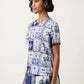 Nancybird Apollo Tee in Lyon Tile - the tartan fox