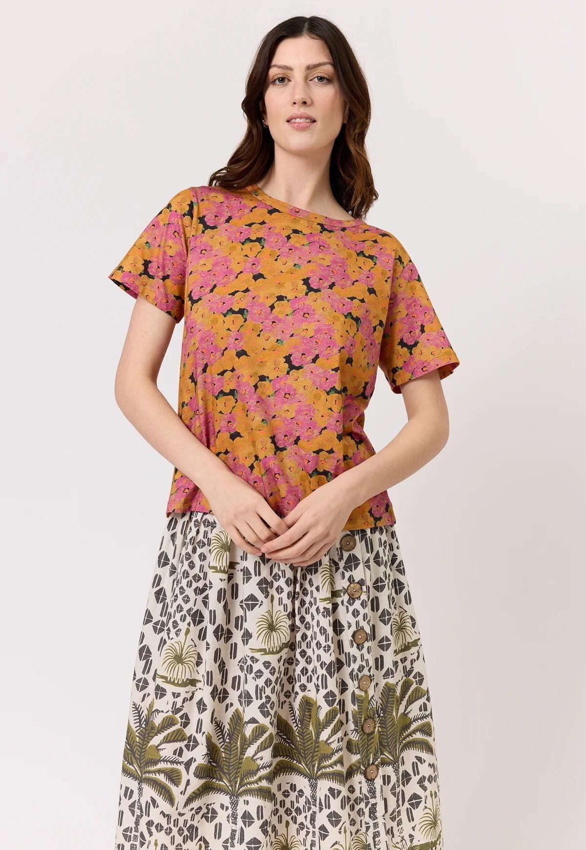 Nancybird Apollo Tee in Sunset Floral - the tartan fox