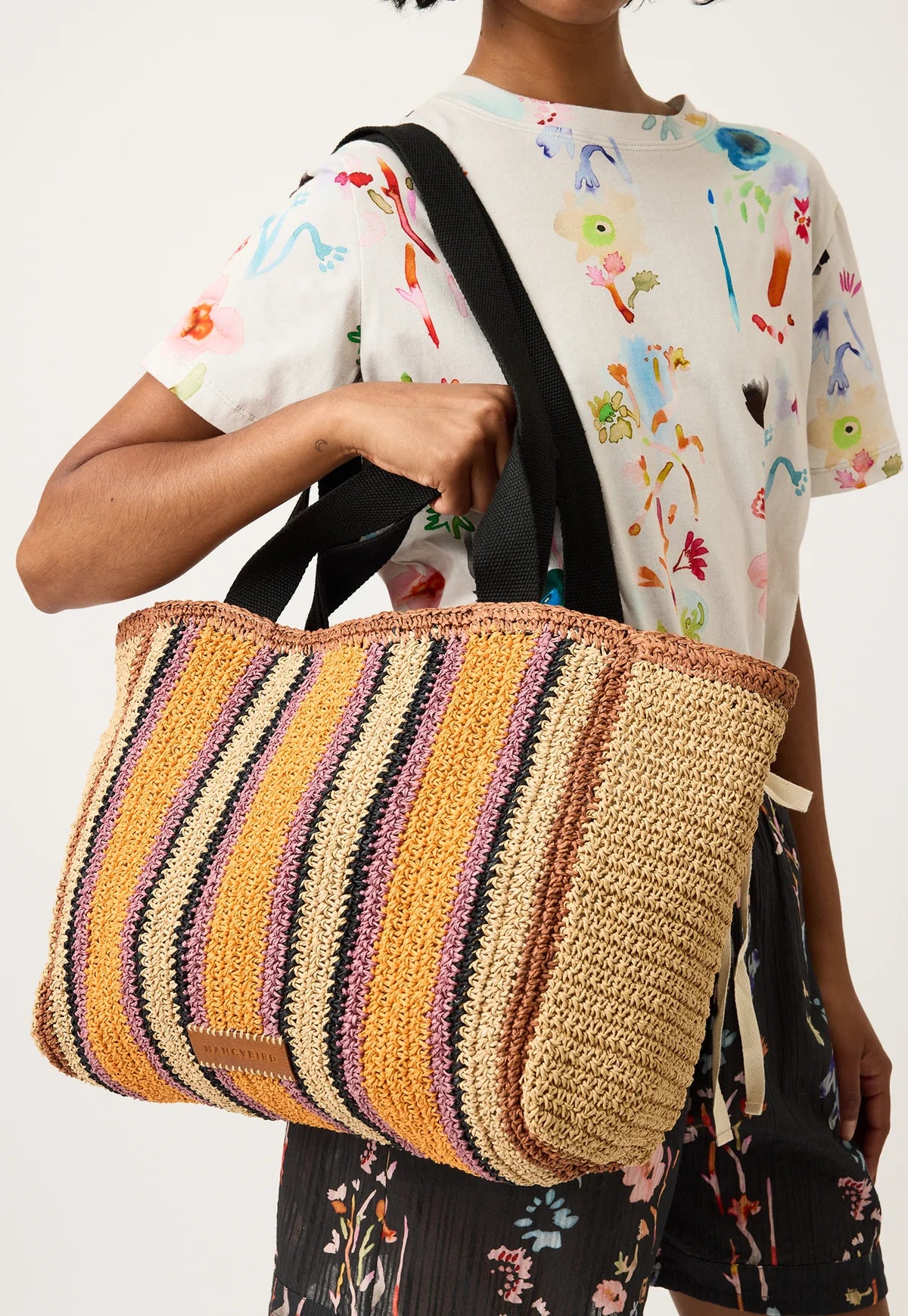 Nancybird Bande Tote Bag in Market Stripe - the tartan fox