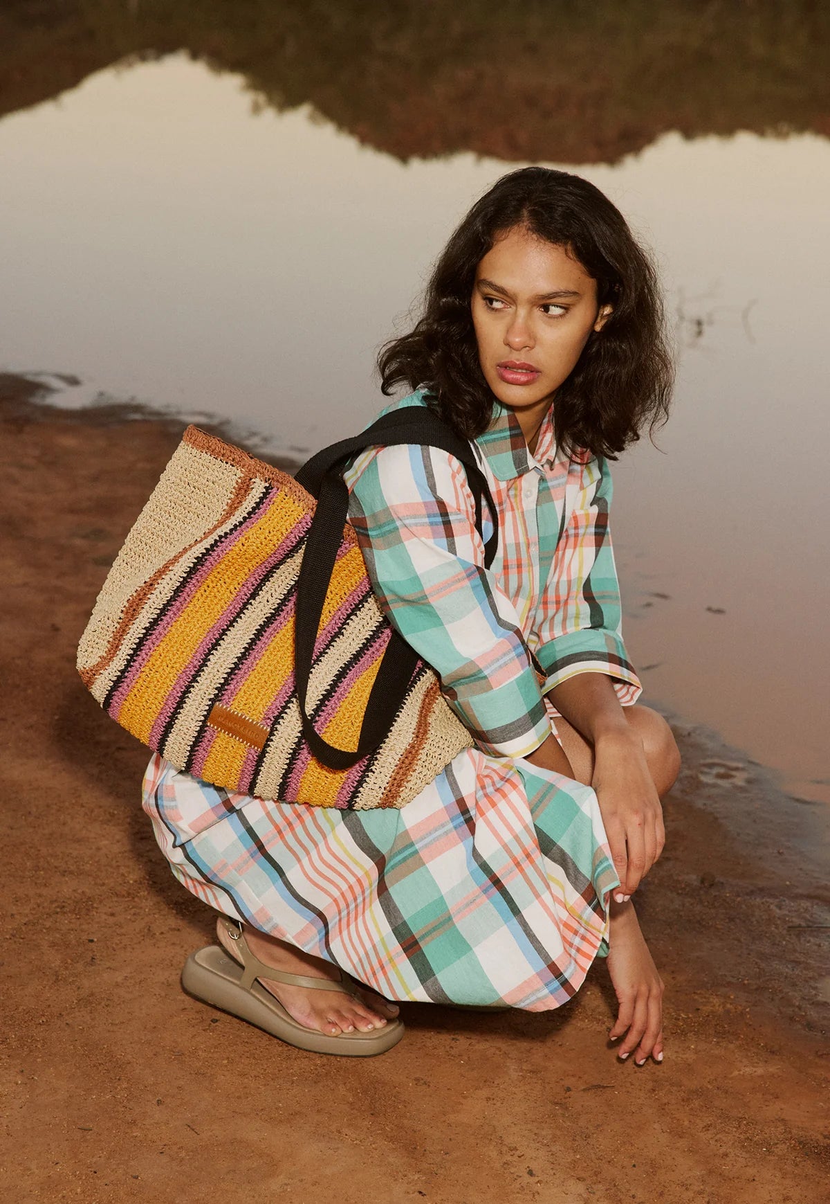 Nancybird Bande Tote Bag in Market Stripe - the tartan fox