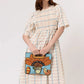 Nancybird Beaded Clutch in Rust Shell - the tartan fox