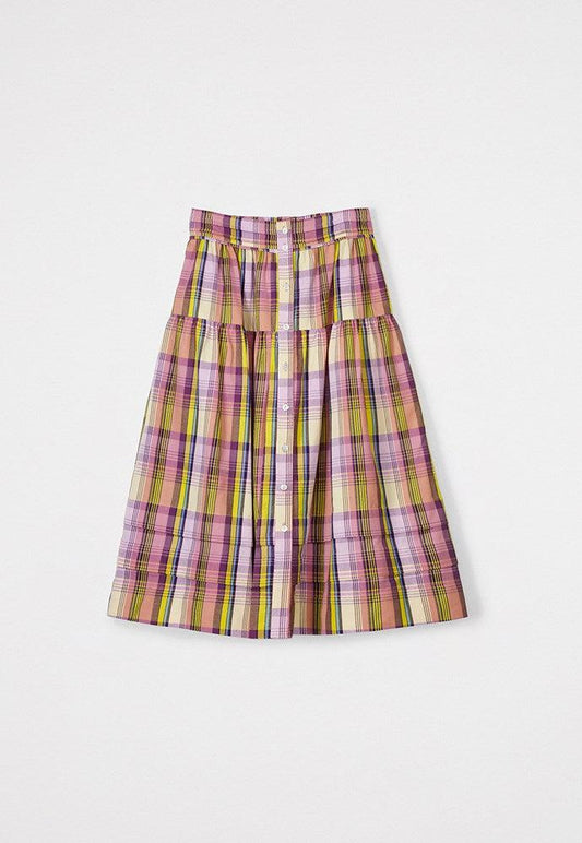 Nancybird Coco Pintuck Skirt in Acid Check - the tartan fox