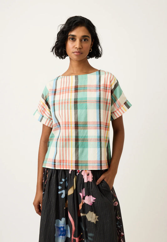 Nancybird Dolman Top, Summer Check - the tartan fox
