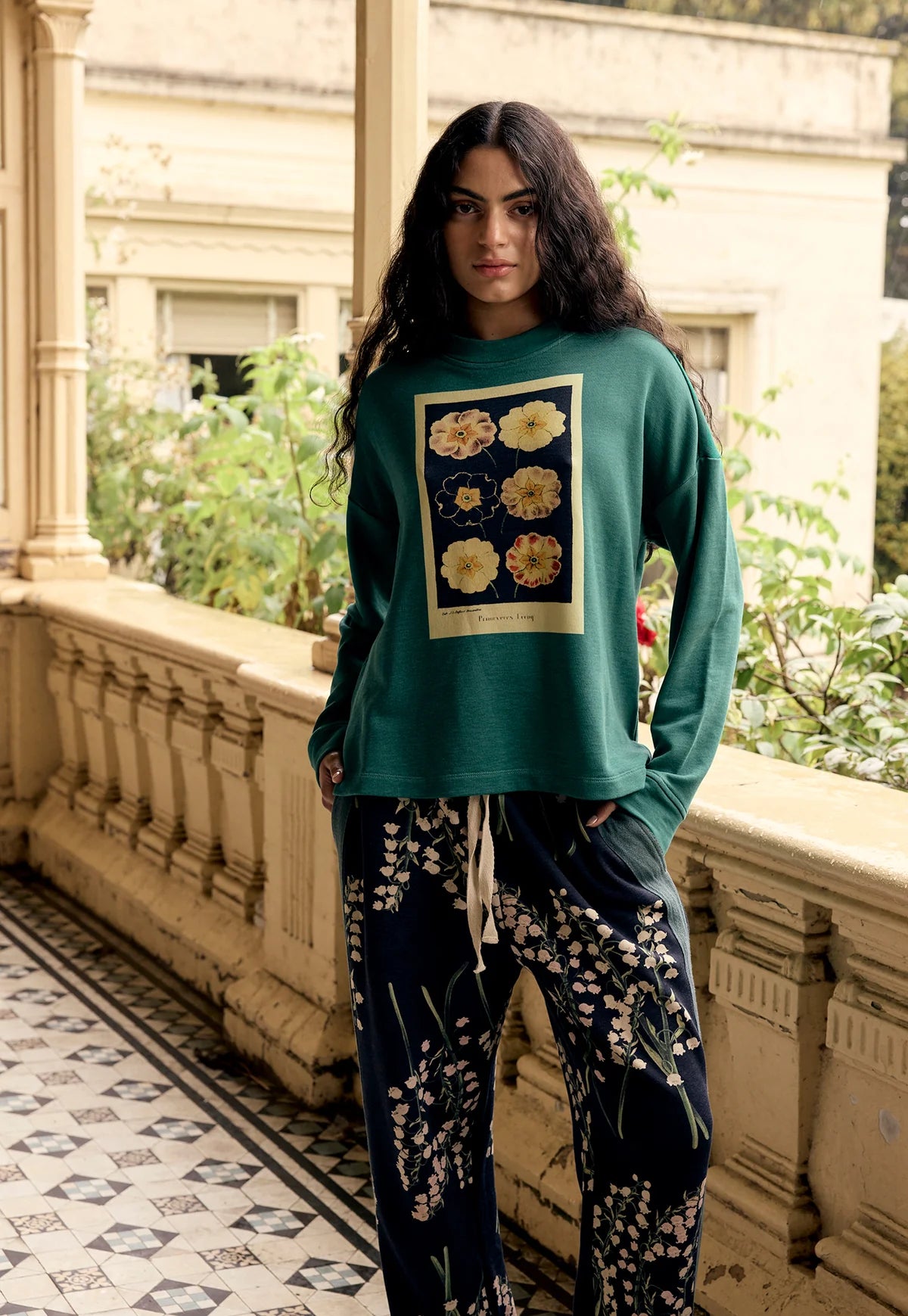 Nancybird Eva Sweatshirt in Pansy - the tartan fox