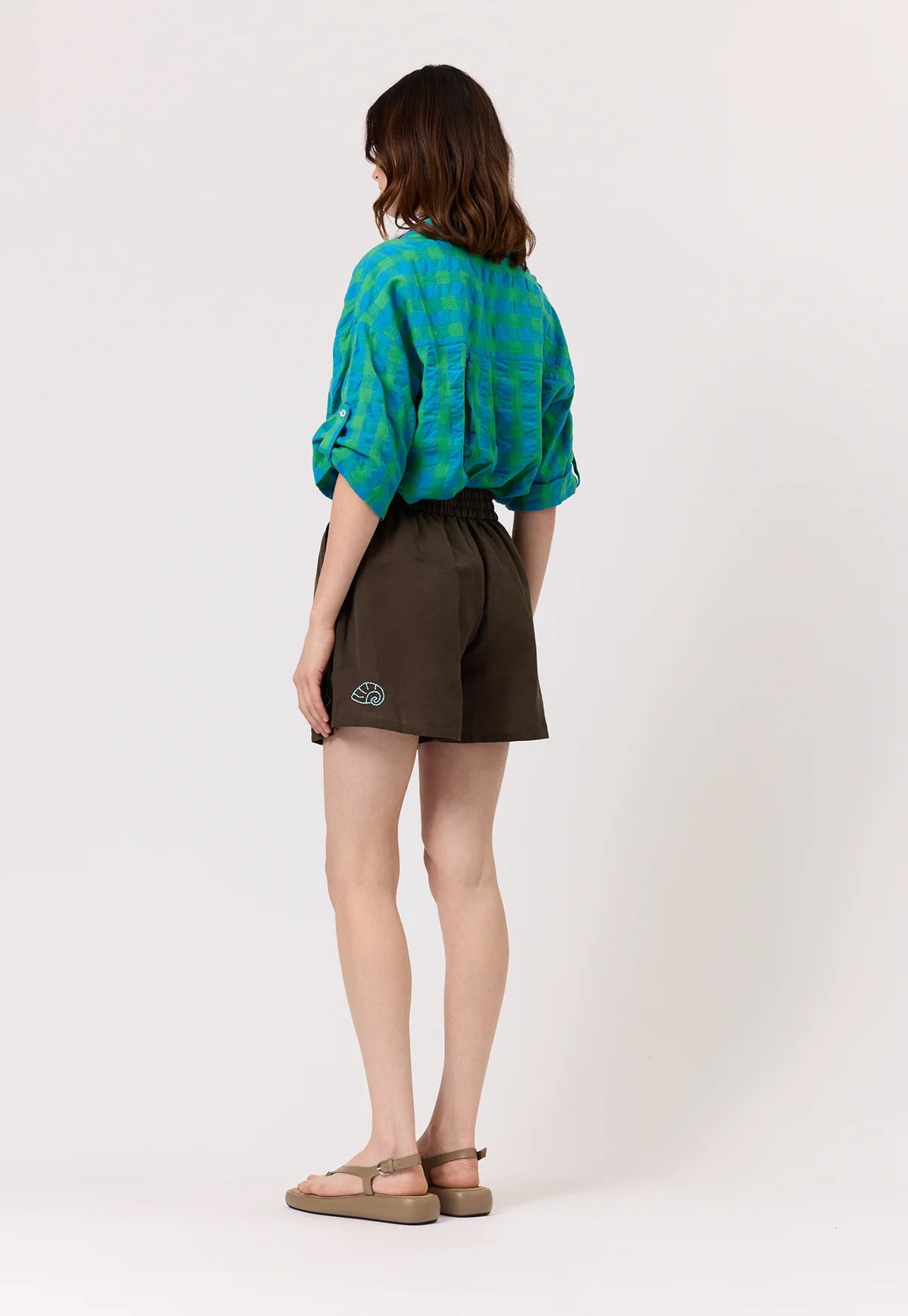 Nancybird Iris Short in Embroidered Shell - the tartan fox