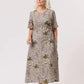 Nancybird Lotta Dress in Lino Palm - the tartan fox