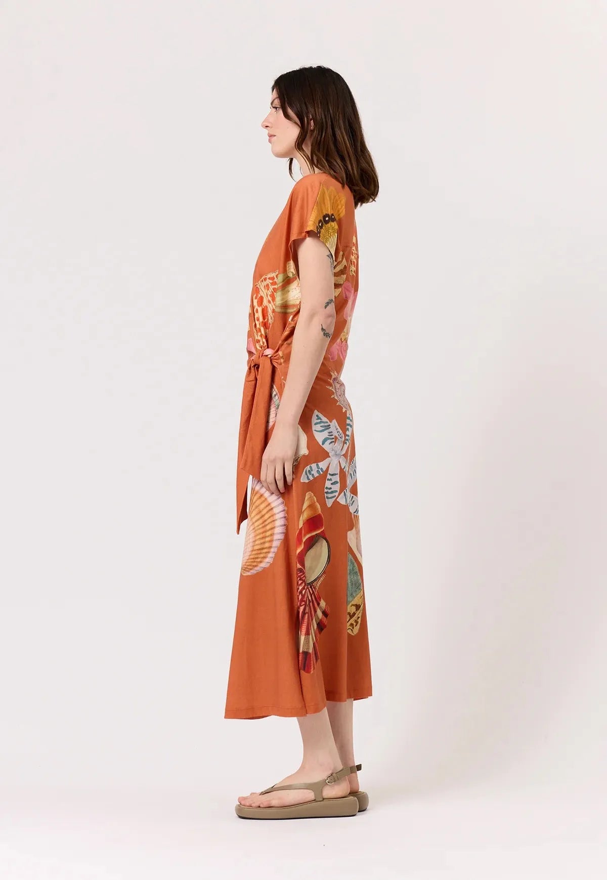 Nancybird Macey Dress in Rust Shell - the tartan fox