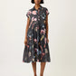 Nancybird Maja Dress in Watercolour Charcoal - the tartan fox
