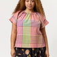 Nancybird Micci Top in Sunrise Check - the tartan fox