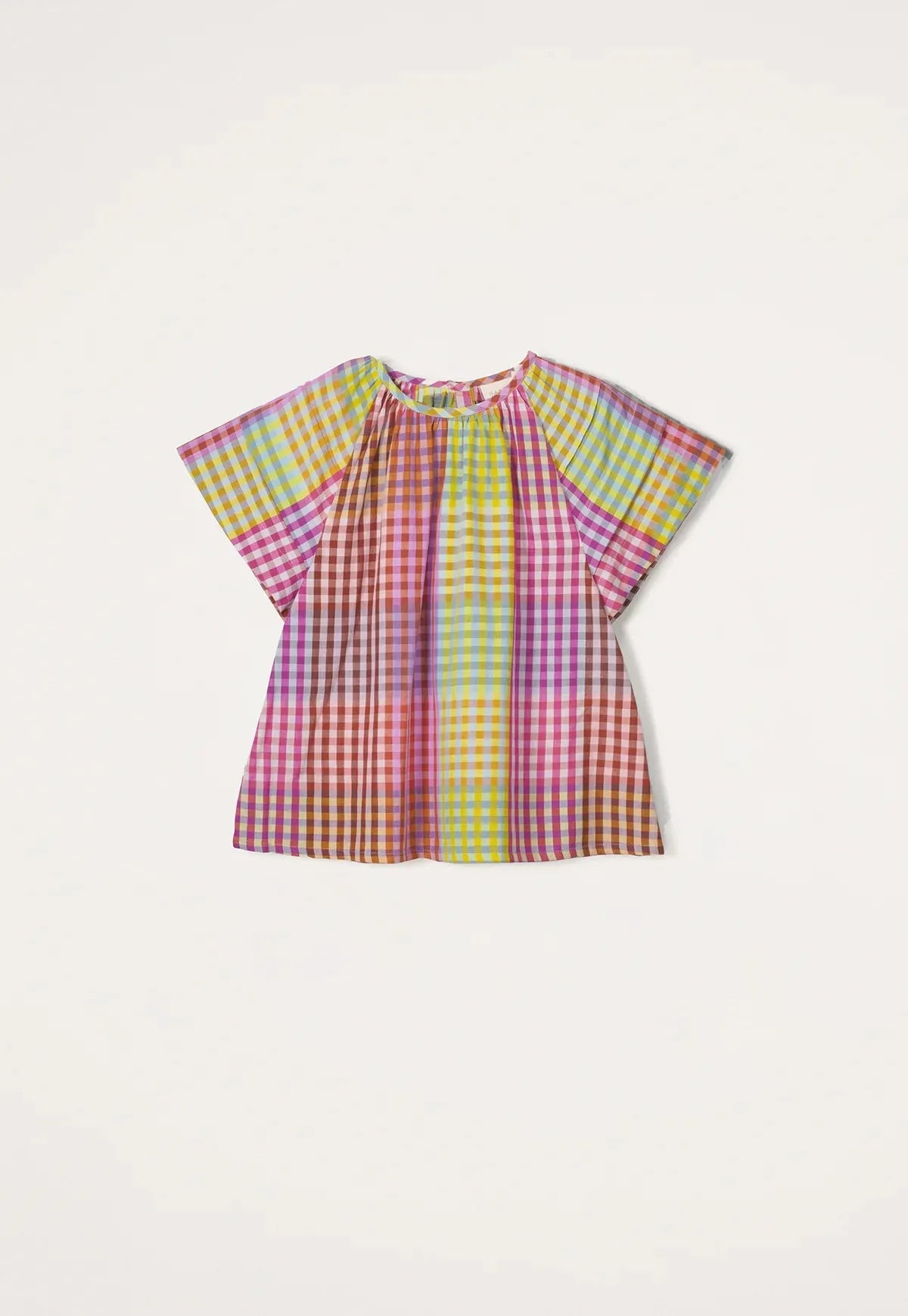 Nancybird Micci Top in Sunrise Check - the tartan fox