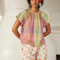 Nancybird Micci Top in Sunrise Check - the tartan fox