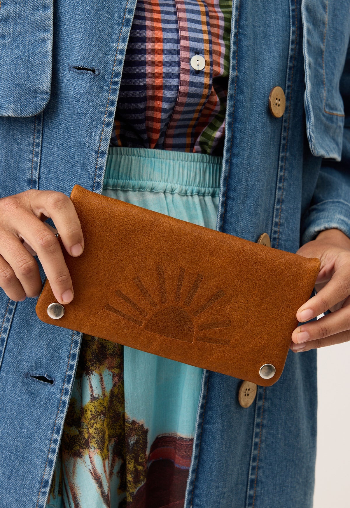 Nancybird Pearl Wallet in Terracotta - the tartan fox