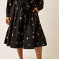 Nancybird Porcelain Tie Skirt in Garden Party Black - the tartan fox