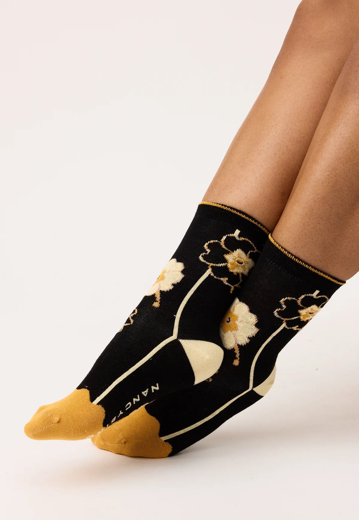 Nancybird Socks in Pansies - the tartan fox