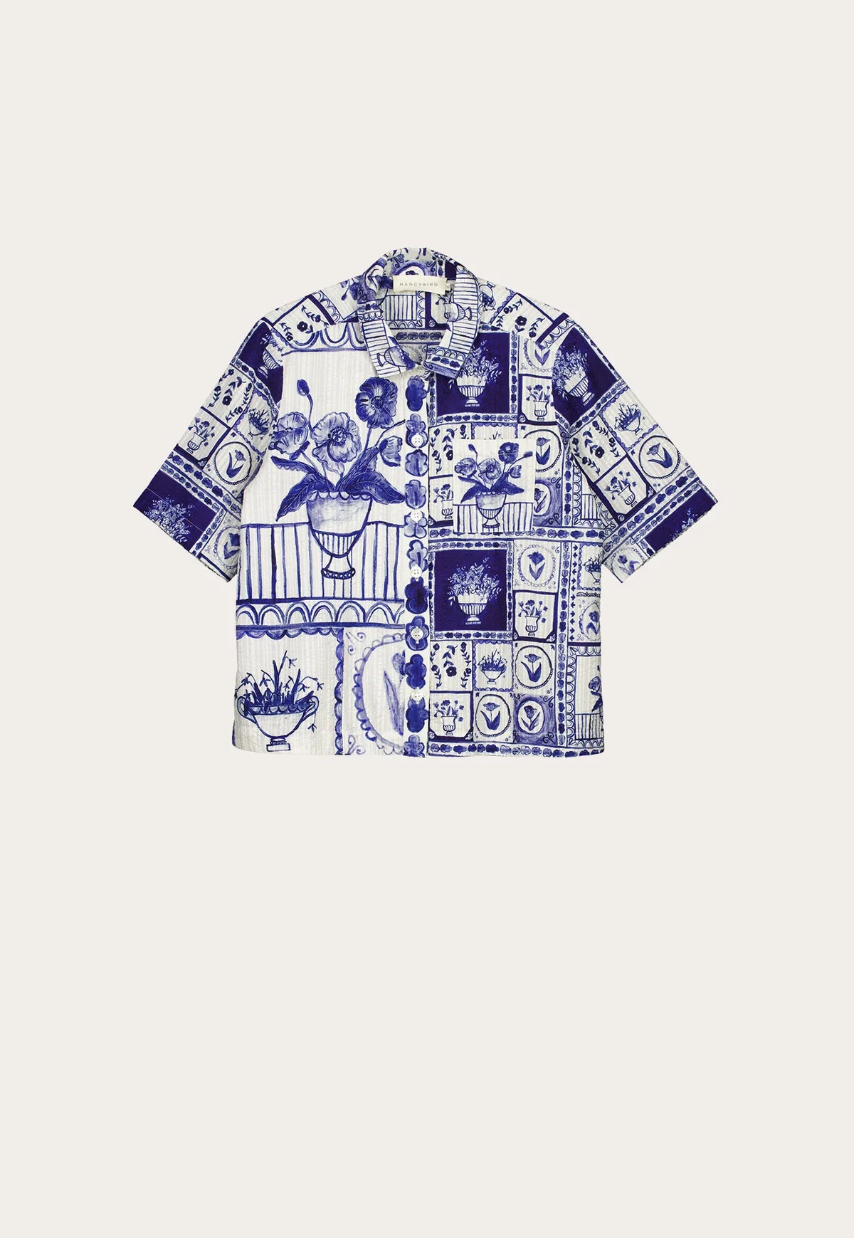 Nancybird Summer Shirt in Lyon Tile - the tartan fox