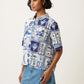 Nancybird Summer Shirt in Lyon Tile - the tartan fox