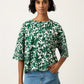 Nancybird Tasmin Boxy Tee in Parsley - the tartan fox