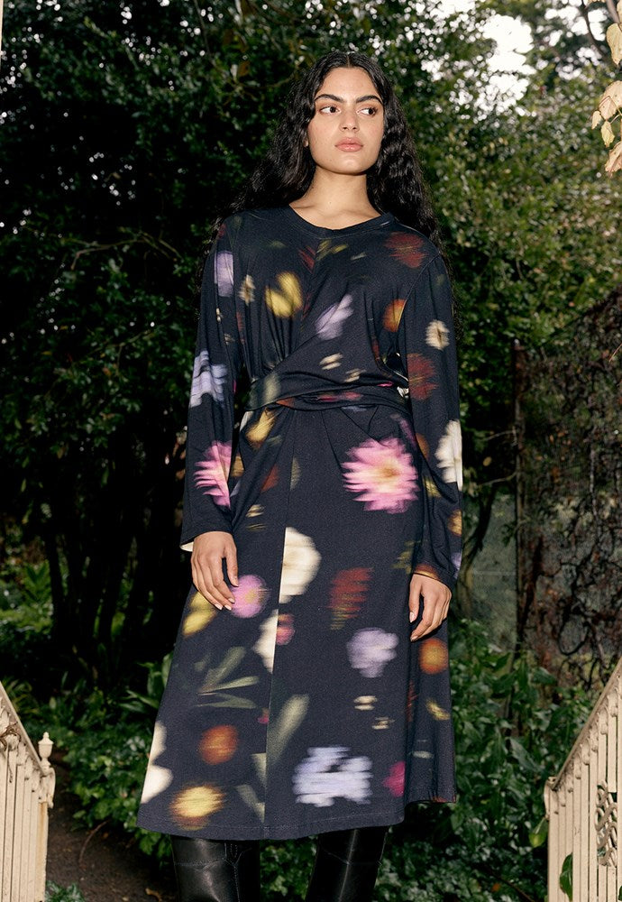 Nancybird Terra Wrap Dress in Haze - the tartan fox