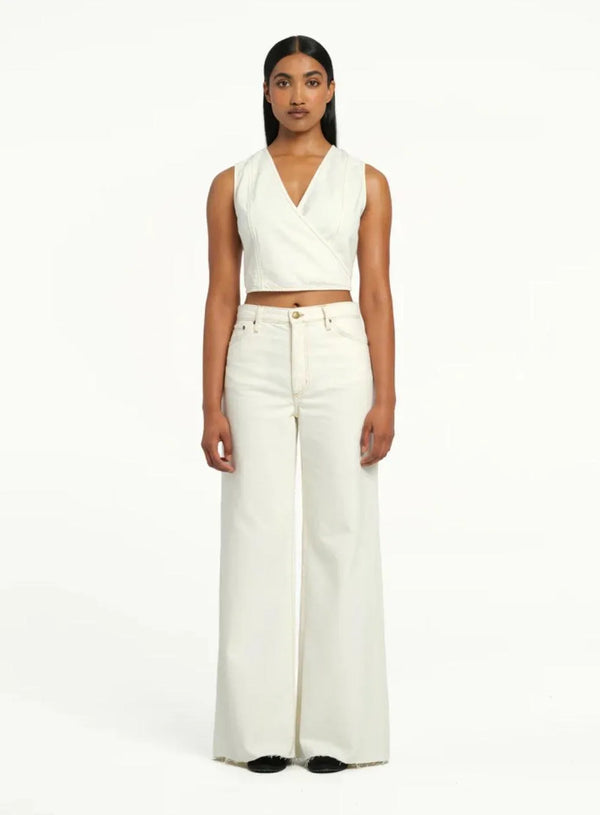 Nobody Denim Carly Jean in Ivory - the tartan fox