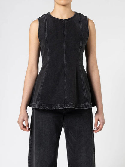 Nobody Denim Lucille Top Vintage Black - the tartan fox