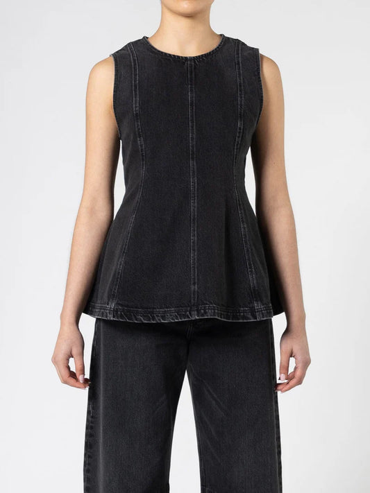 Nobody Denim Lucille Top Vintage Black - the tartan fox