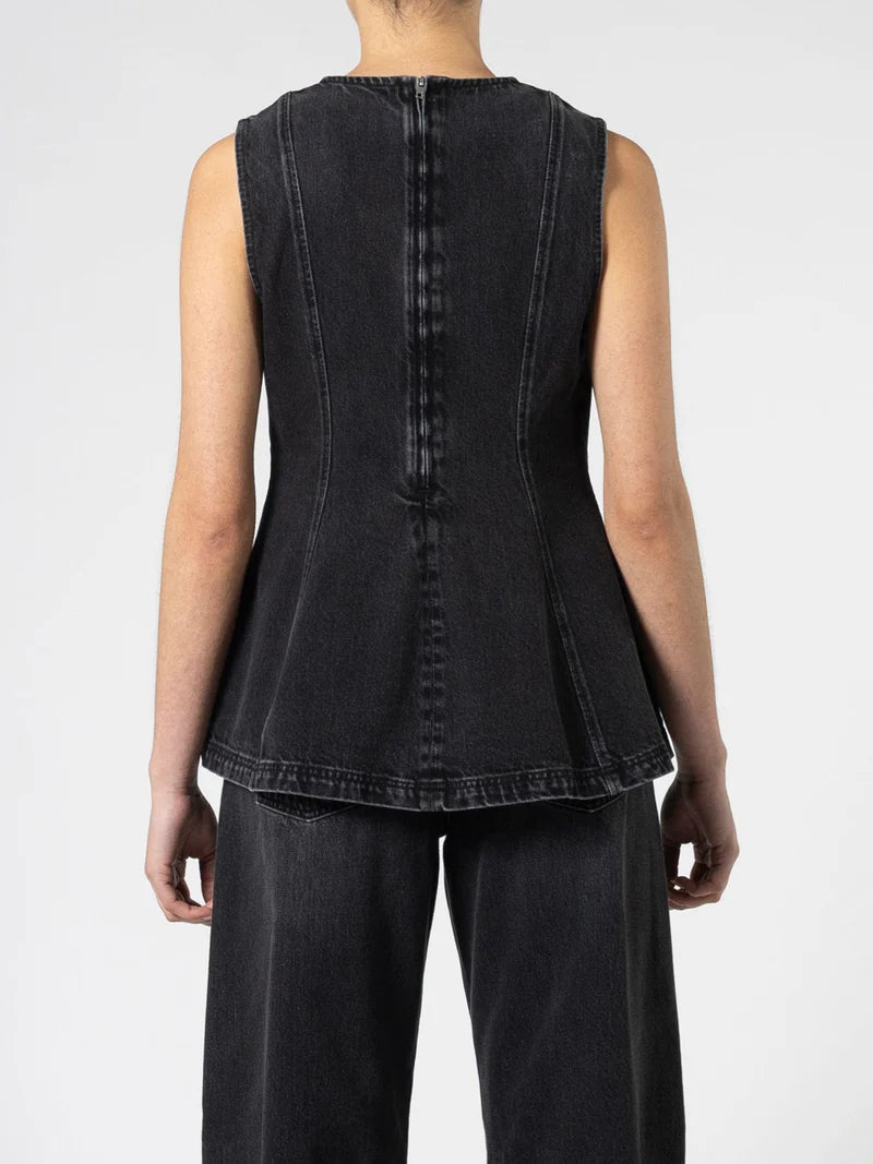 Nobody Denim Lucille Top Vintage Black - the tartan fox