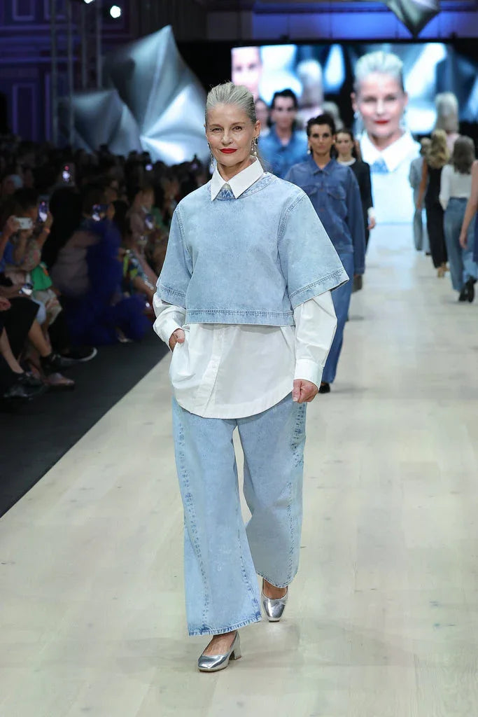 Nobody Denim Luna Top in Cloud Wash - the tartan fox