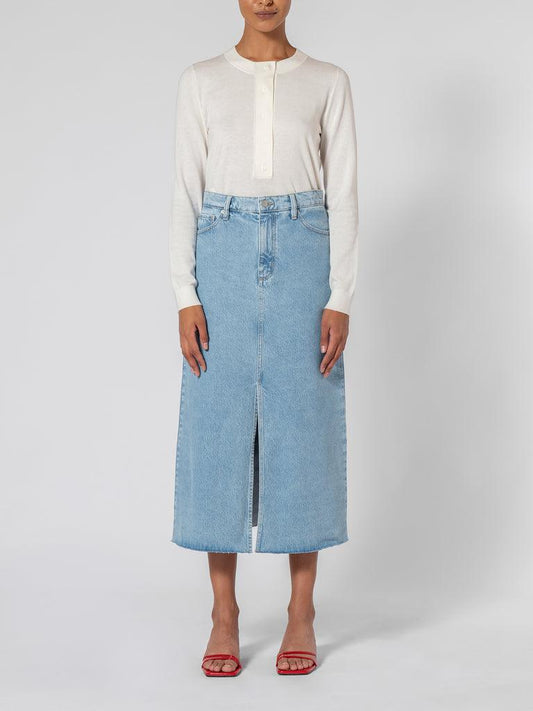 Nobody Denim Mallory Skirt in Indigo Dreams Wash - the tartan fox