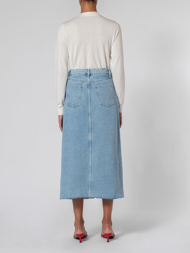 Nobody Denim Mallory Skirt in Indigo Dreams Wash - the tartan fox