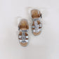 Nu Neo Pia Metallic Leather Sandal in Silver - the tartan fox