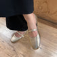 Nu x Neo Noa Ballet Flat in Gold - the tartan fox