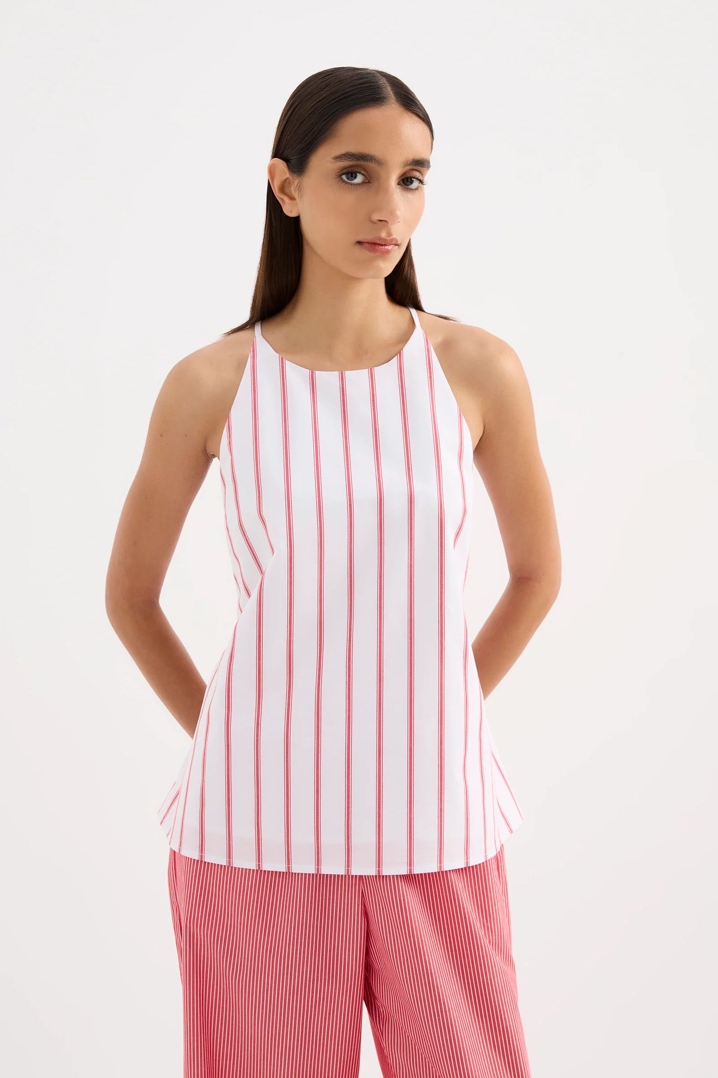 Nude Lucy Anouk Stripe Top in White Stripe