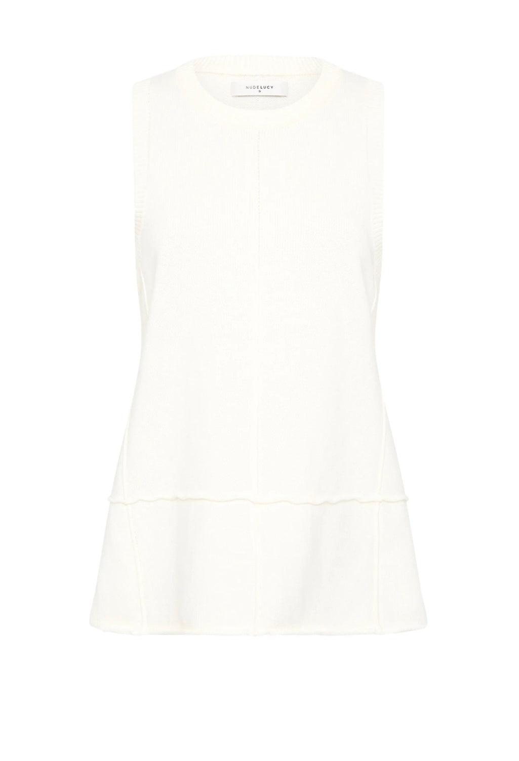 Nude Lucy Ava Knit Tank in Salt - the tartan fox