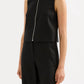 Nude Lucy Dalia Linen Vest in Black - the tartan fox