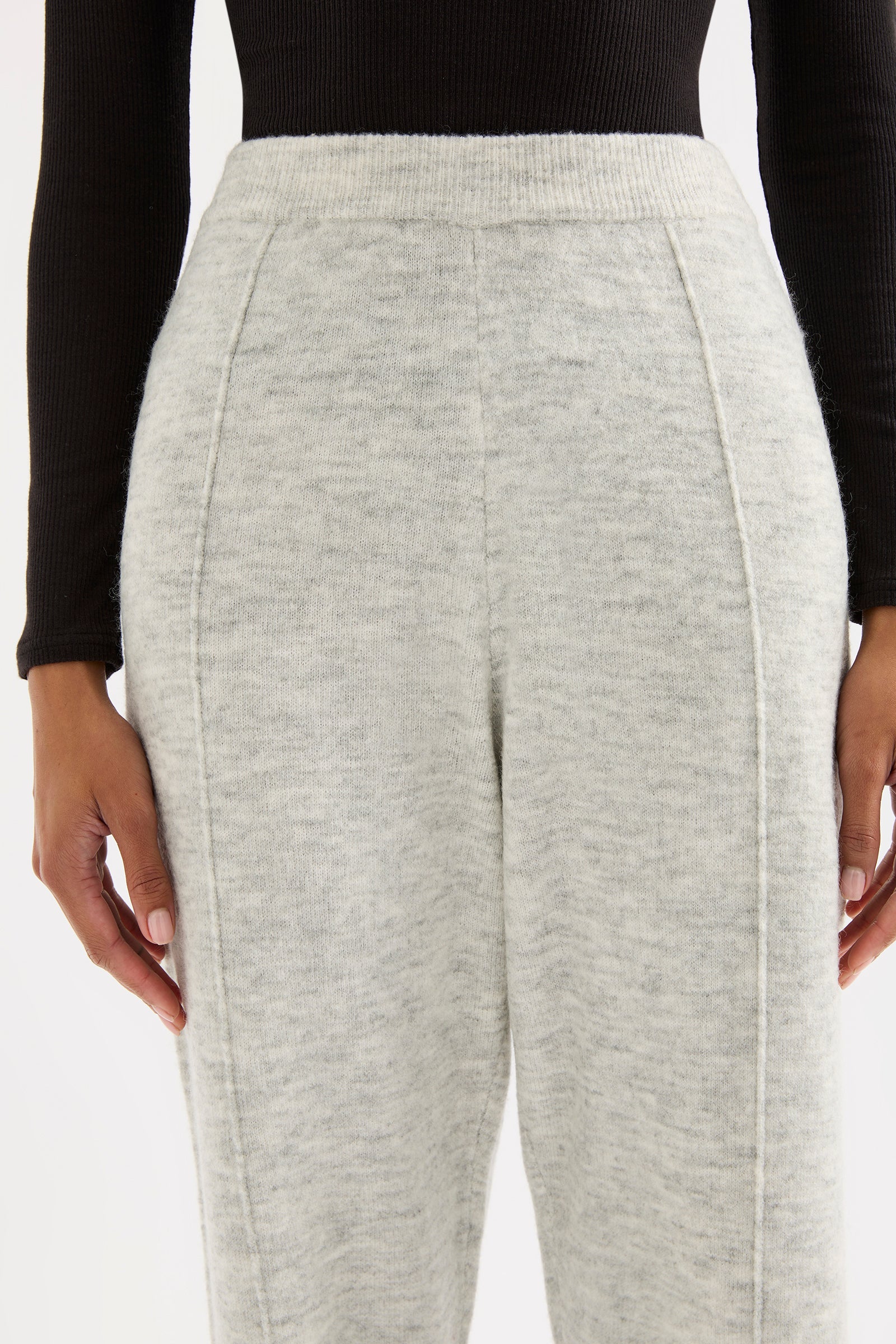Nude Lucy Dallas Knit Pant in Grey Marle - the tartan fox