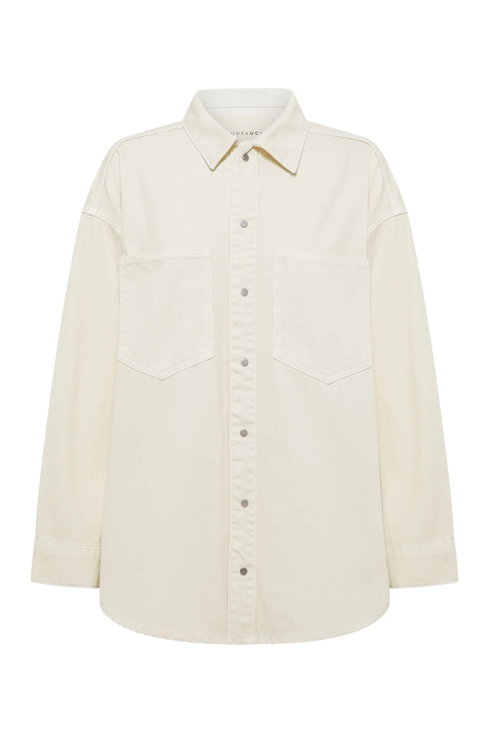 Nude Lucy Esme Denim Overshirt in Natural - the tartan fox