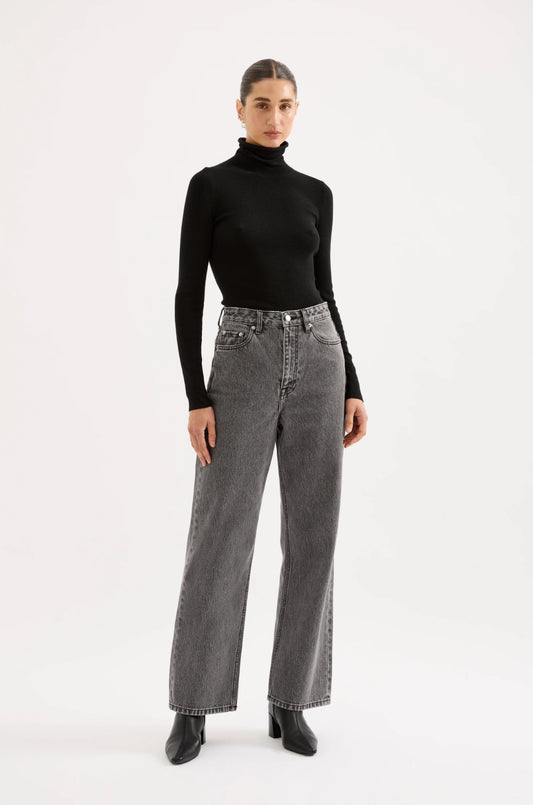 Nude Lucy Florence Merino Skivvy in Black - the tartan fox