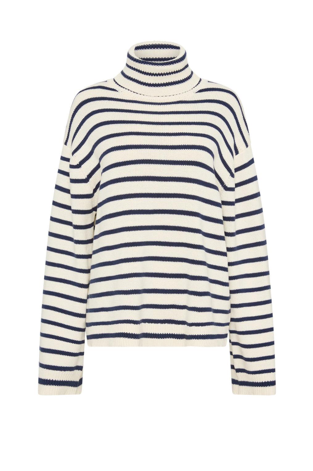 Nude Lucy Kai Turtleneck in Navy Stripe - the tartan fox