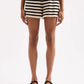 Nude Lucy Kayda Knit Short in Black Stripe - the tartan fox