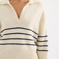 Nude Lucy Logan Rugby Knit in Cloud Stripe - the tartan fox