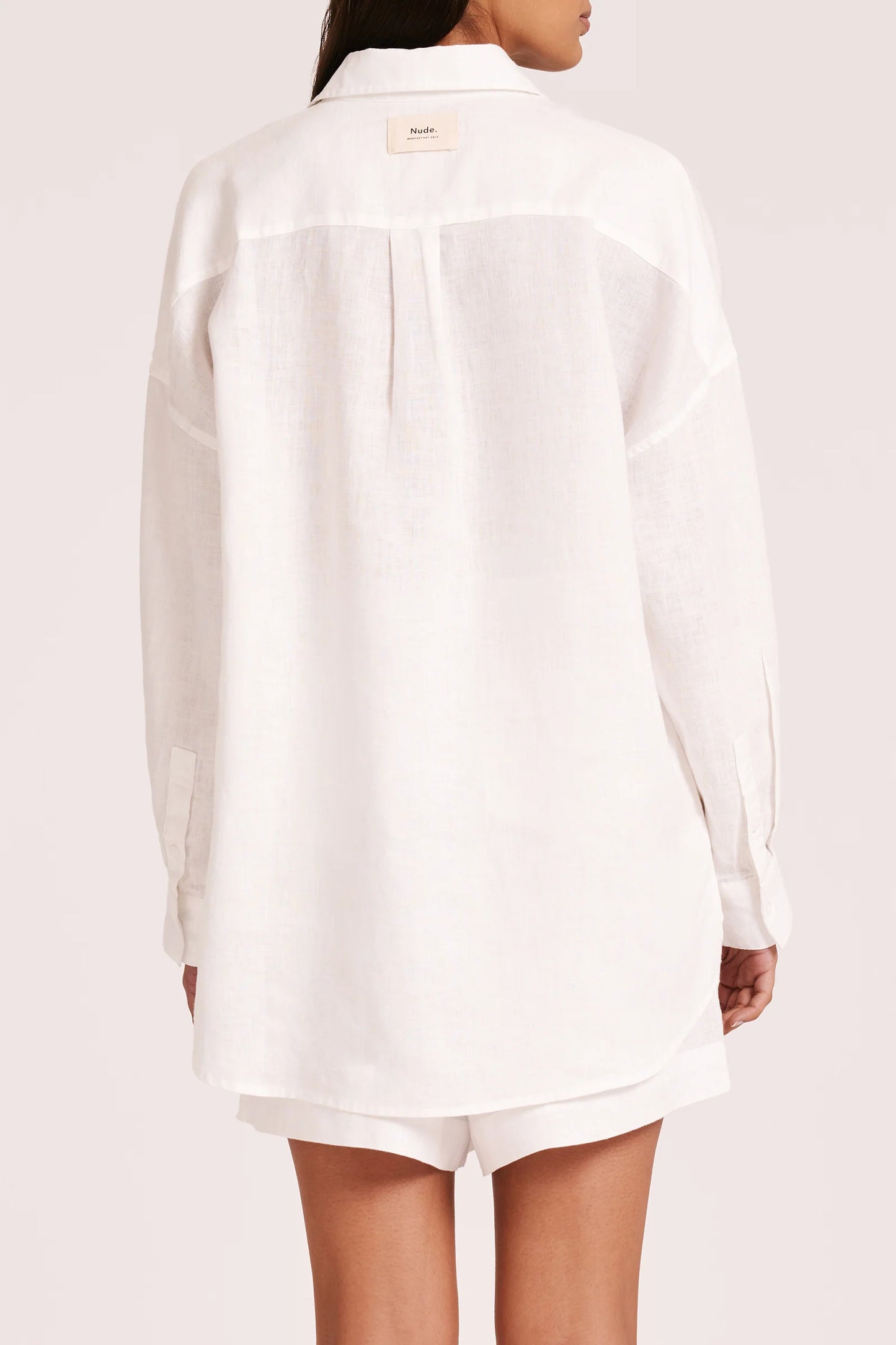 Nude Lucy Lounge Heritage Linen Shirt in White - the tartan fox