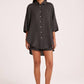 Nude Lucy Lounge Linen Longline Shirt in Coal - the tartan fox